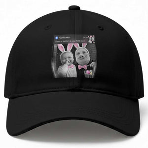 Funny Easter AI Baby with John Pork Meme Baseball Cap There Is Motion at Your Front Door Notification Humor TS02 Print Your Wear