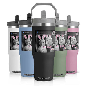 Funny Easter AI Baby with John Pork Meme Flip Straw Tumbler There Is Motion at Your Front Door Notification Humor TS02 Print Your Wear