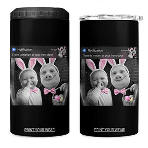Funny Easter AI Baby with John Pork Meme 4 in 1 Can Cooler Tumbler There Is Motion at Your Front Door Notification Humor TS02 One Size: 16 oz Black Print Your Wear