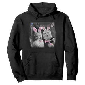 Funny Easter AI Baby with John Pork Meme Hoodie There Is Motion at Your Front Door Notification Humor TS02 Black Print Your Wear