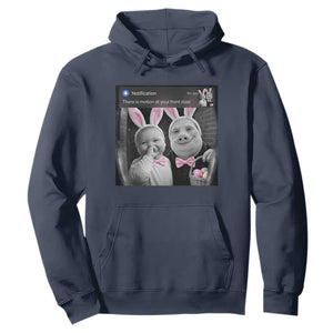 Funny Easter AI Baby with John Pork Meme Hoodie There Is Motion at Your Front Door Notification Humor TS02 Navy Print Your Wear