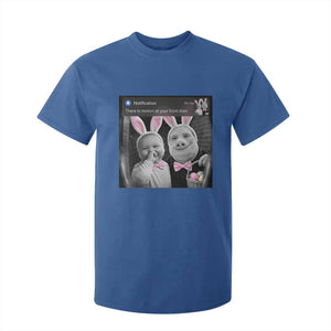 Funny Easter AI Baby with John Pork Meme T Shirt For Kid There Is Motion at Your Front Door Notification Humor TS02 Royal Blue Print Your Wear