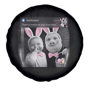 Funny Easter AI Baby with John Pork Meme Spare Tire Cover There Is Motion at Your Front Door Notification Humor TS02 Print Your Wear