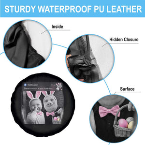 Funny Easter AI Baby with John Pork Meme Spare Tire Cover There Is Motion at Your Front Door Notification Humor TS02 Print Your Wear