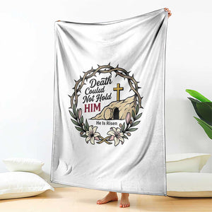 Death Could Not Hold Him Jesus Christian Easter Throw Blanket He Is Risen Faith Message TS02 Print Your Wear
