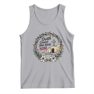 Death Could Not Hold Him Jesus Christian Easter Tank Top He Is Risen Faith Message TS02 Athletic Heather Print Your Wear