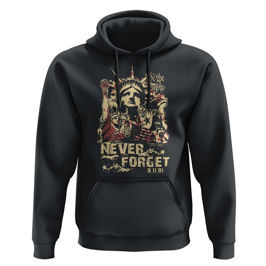 Patriot Day Hoodie We Will Never Forget American Memorial Patriotic TS02 Black Print Your Wear
