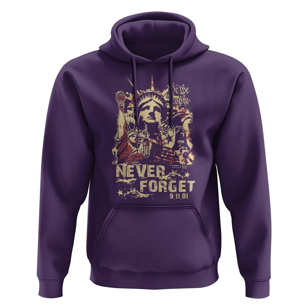 Patriot Day Hoodie We Will Never Forget American Memorial Patriotic TS02 Purple Print Your Wear