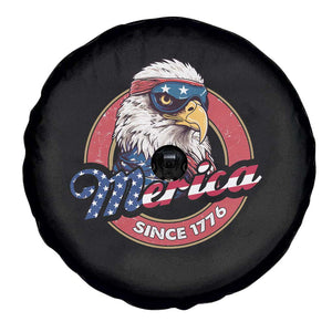 Patriotic American Eagle Spare Tire Cover Merica Since 1776 Freedom Tour 4th of July Independence Day TS02 Print Your Wear