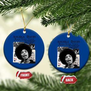 Angela Davis Ceramic Ornament Raise Your Voice Revolutionary Power Liberation TS02 1pc Blue Print Your Wear