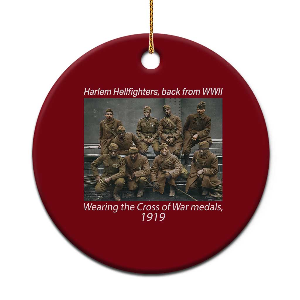 Harlem Hellfighters 1919 WWII Heroes Ceramic Ornament Cross of War Medal Tribute African American Black History TS02 1pc Red Print Your Wear