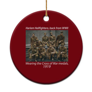 Harlem Hellfighters 1919 WWII Heroes Ceramic Ornament Cross of War Medal Tribute African American Black History TS02 1pc Red Print Your Wear