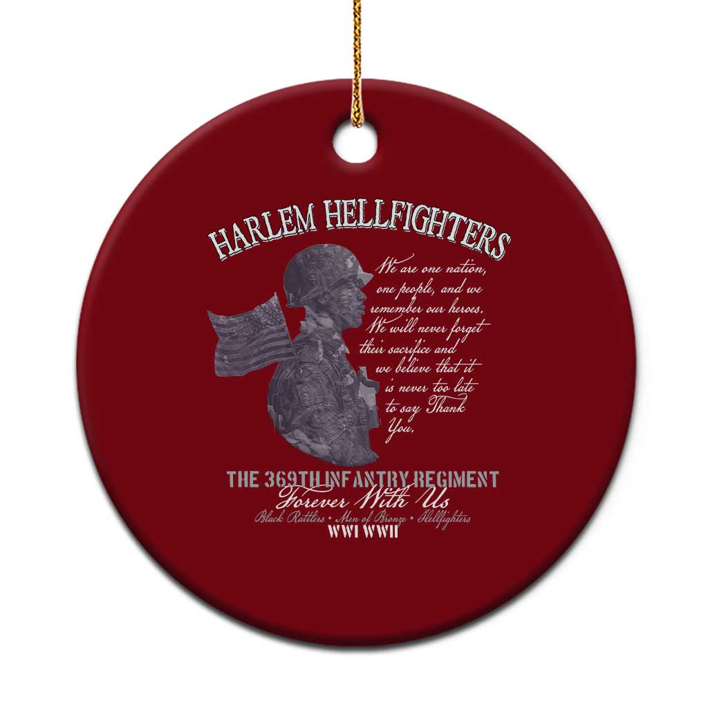 Harlem Hellfighters Tribute Ceramic Ornament 369th Infantry Regiment Military Soldiers Vintage TS02 1pc Red Print Your Wear