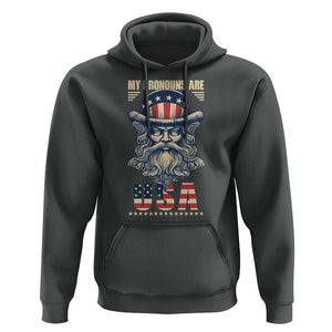 Uncle Sam Hoodie My Pronouns Are USA TS02 Dark Heather Print Your Wear