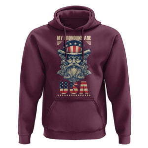 Uncle Sam Hoodie My Pronouns Are USA TS02 Maroon Print Your Wear