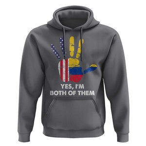 Colombian American Hoodie Yes I'm Both Of Them Flags Hand TS02 Charcoal Print Your Wear