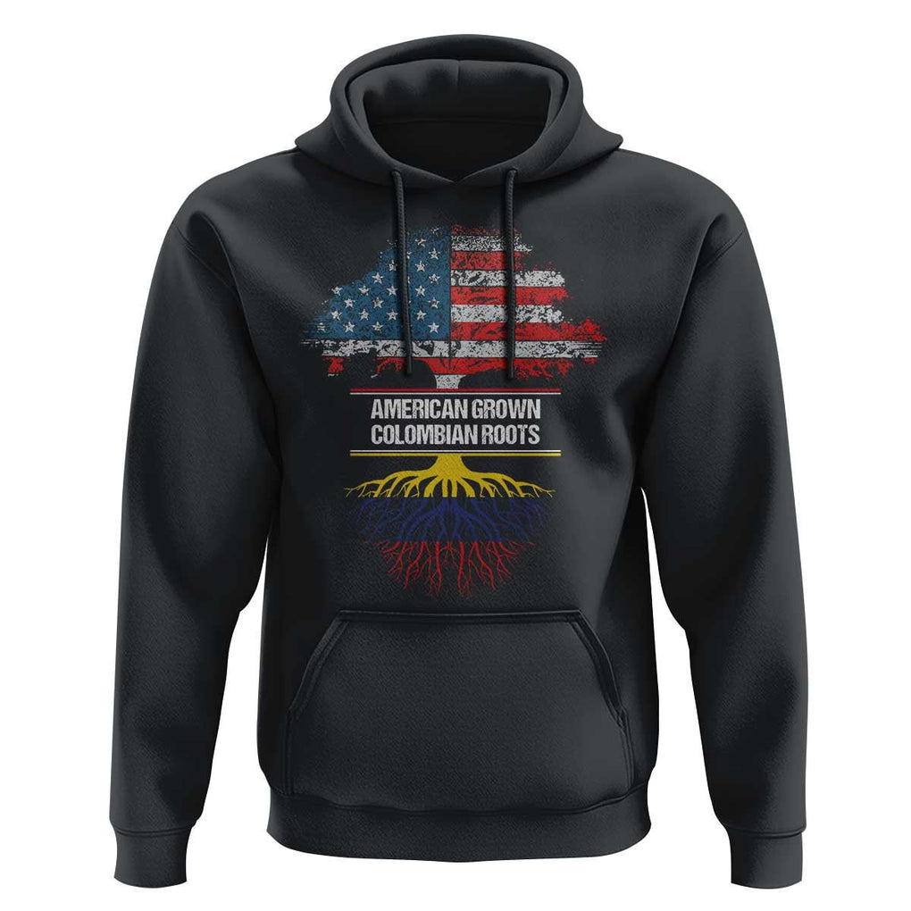 Colombian American Hoodie American Grown with Colombian Roots TS02 Black Print Your Wear