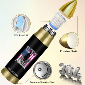 Female Veteran Bullet Tumbler Never Underestimate A Woman With Military Background American Flag TS02 Print Your Wear