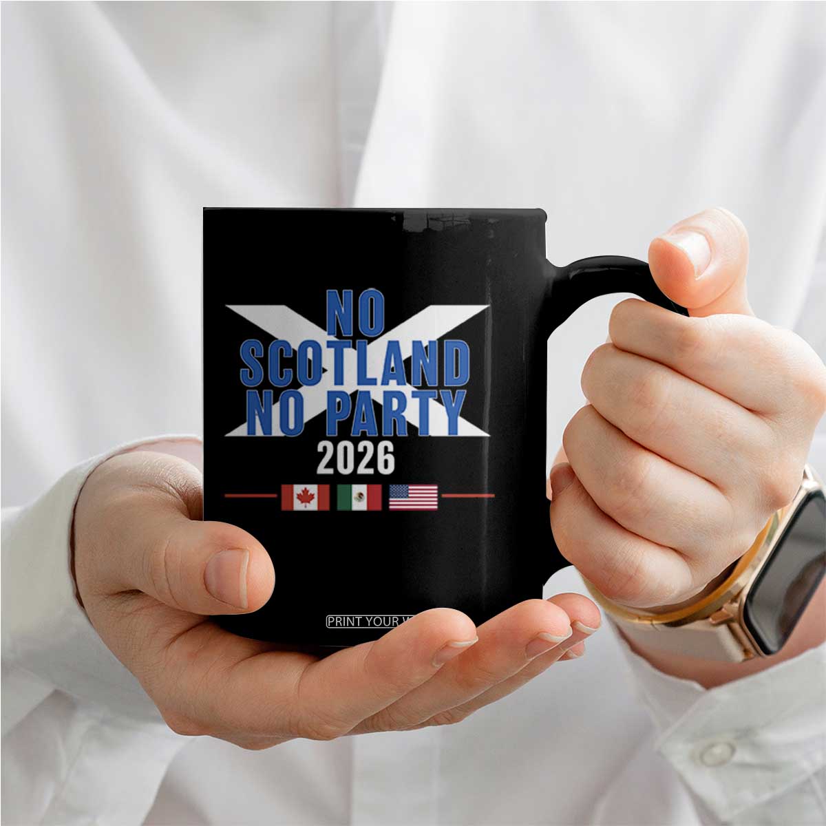 No Scotland No Party 2026 Saltire Flag Coffee Mug Game Day Soccer Fans Football Tournament
