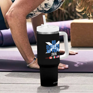 No Scotland No Party 2026 Saltire Flag Tumbler With Handle Game Day Soccer Fans Football Tournament
