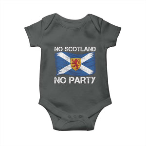 No Scotland No Party Saltire Flag Lion Rampant Crest Baby Onesie Game Day Soccer Fans Football Tournament