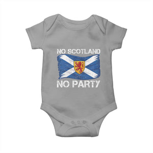No Scotland No Party Saltire Flag Lion Rampant Crest Baby Onesie Game Day Soccer Fans Football Tournament