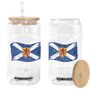 No Scotland No Party Saltire Flag Lion Rampant Crest Glass Can Game Day Soccer Fans Football Tournament