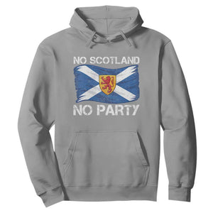 No Scotland No Party Saltire Flag Lion Rampant Crest Hoodie Game Day Soccer Fans Football Tournament