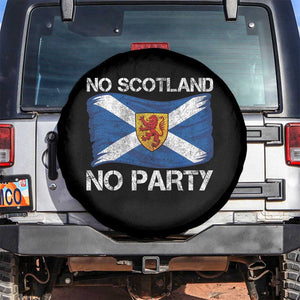 No Scotland No Party Saltire Flag Lion Rampant Crest Spare Tire Cover Game Day Soccer Fans Football Tournament