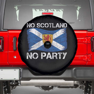 No Scotland No Party Saltire Flag Lion Rampant Crest Spare Tire Cover Game Day Soccer Fans Football Tournament