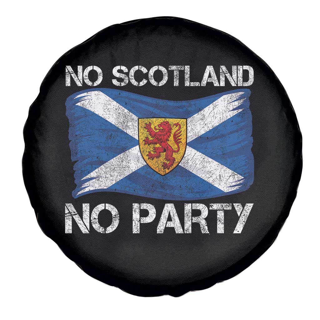 No Scotland No Party Saltire Flag Lion Rampant Crest Spare Tire Cover Game Day Soccer Fans Football Tournament