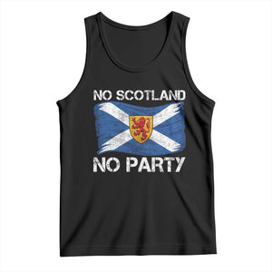 No Scotland No Party Saltire Flag Lion Rampant Crest Tank Top Game Day Soccer Fans Football Tournament