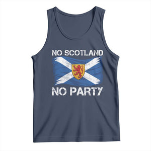 No Scotland No Party Saltire Flag Lion Rampant Crest Tank Top Game Day Soccer Fans Football Tournament