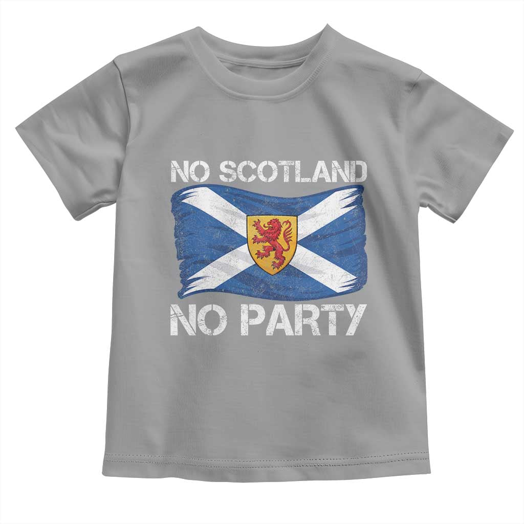 No Scotland No Party Saltire Flag Lion Rampant Crest Toddler T Shirt Game Day Soccer Fans Football Tournament