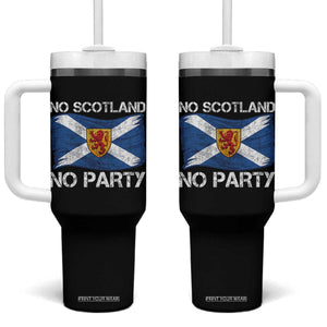 No Scotland No Party Saltire Flag Lion Rampant Crest Tumbler With Handle Game Day Soccer Fans Football Tournament