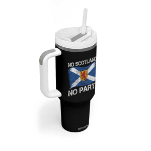 No Scotland No Party Saltire Flag Lion Rampant Crest Tumbler With Handle Game Day Soccer Fans Football Tournament