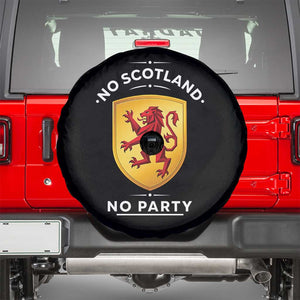 No Scotland No Party Gold Heraldic Shield Red Lion Rampant Spare Tire Cover Game Day Soccer Fans Football Tournament