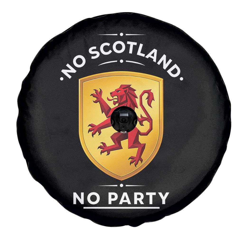 No Scotland No Party Gold Heraldic Shield Red Lion Rampant Spare Tire Cover Game Day Soccer Fans Football Tournament
