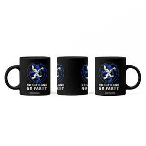 No Scotland No Party Distressed Shield Saltire Cross Coffee Mug Vintage Football Fans Game Day
