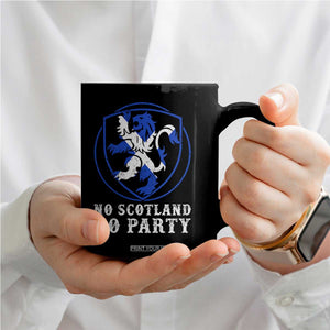 No Scotland No Party Distressed Shield Saltire Cross Coffee Mug Vintage Football Fans Game Day