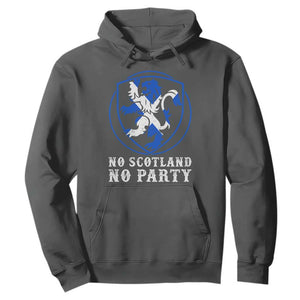 No Scotland No Party Distressed Shield Saltire Cross Hoodie Vintage Football Fans Game Day