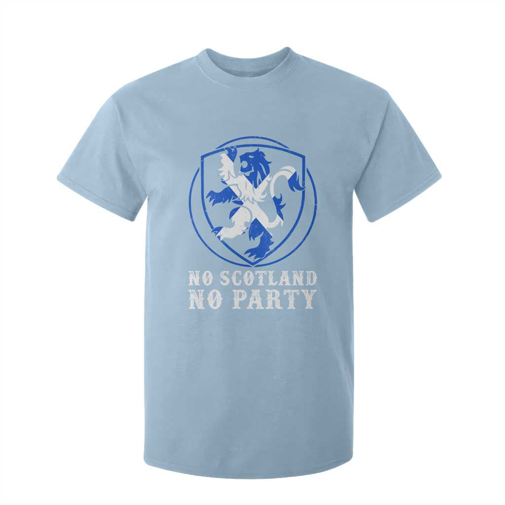 No Scotland No Party Distressed Shield Saltire Cross T Shirt For Kid Vintage Football Fans Game Day
