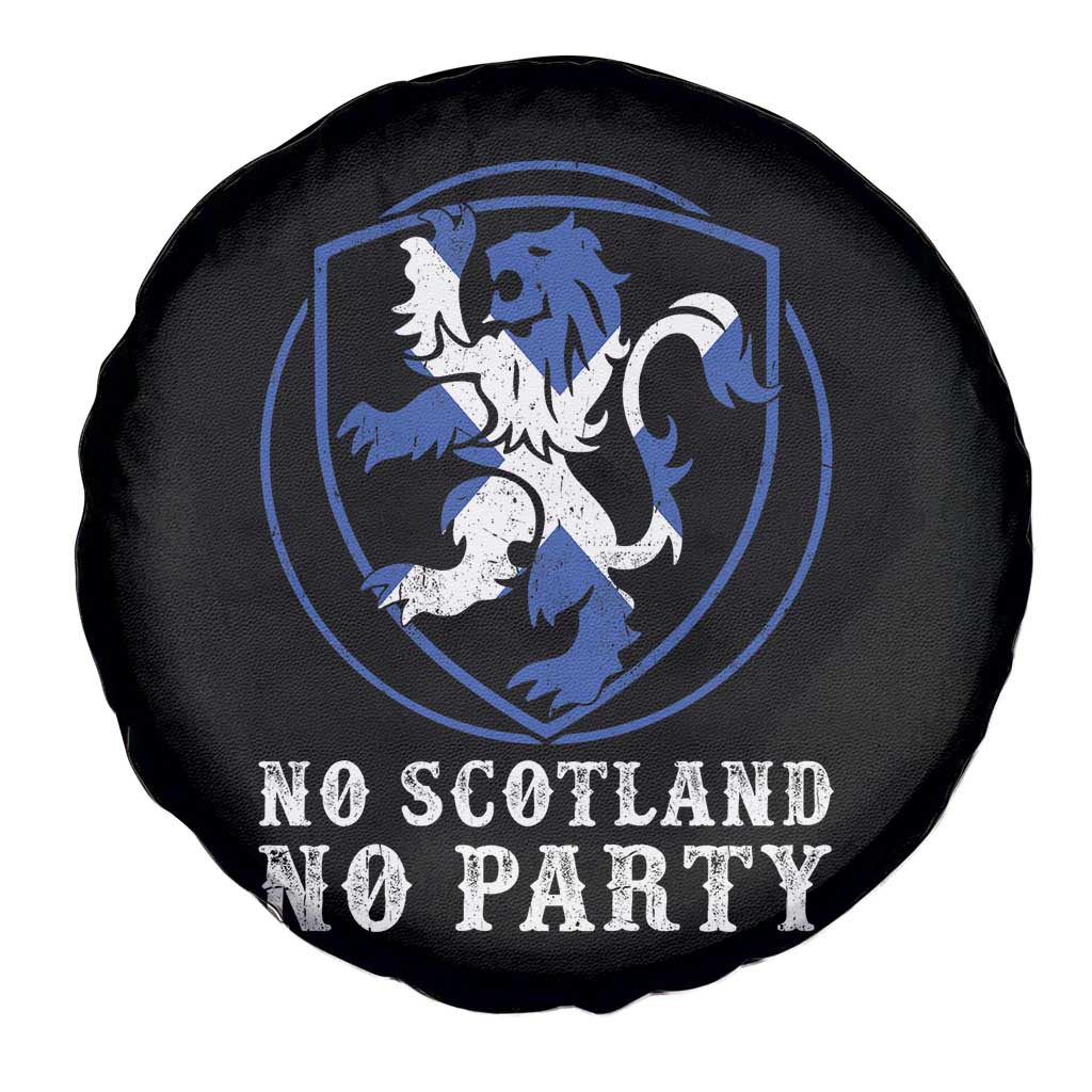 No Scotland No Party Distressed Shield Saltire Cross Spare Tire Cover Vintage Football Fans Game Day