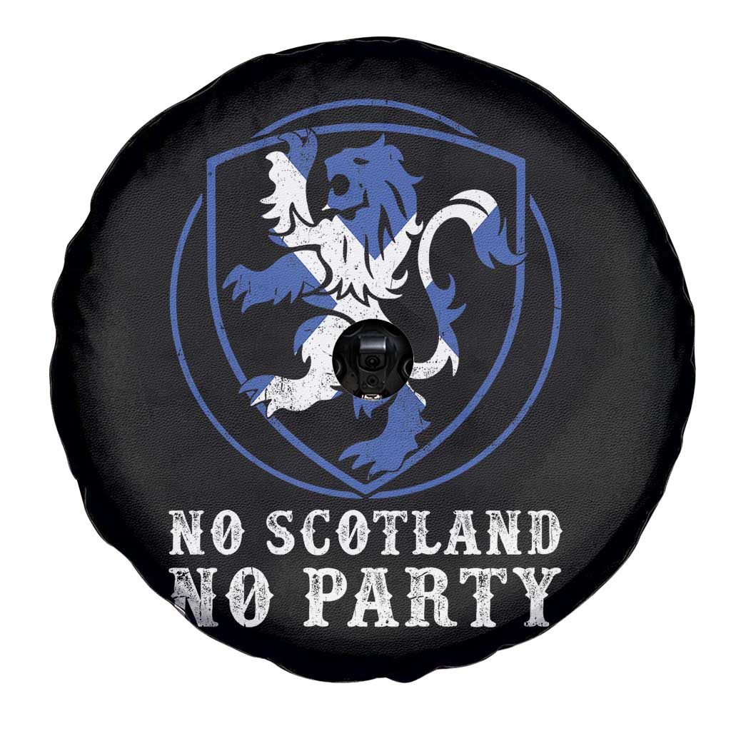 No Scotland No Party Distressed Shield Saltire Cross Spare Tire Cover Vintage Football Fans Game Day
