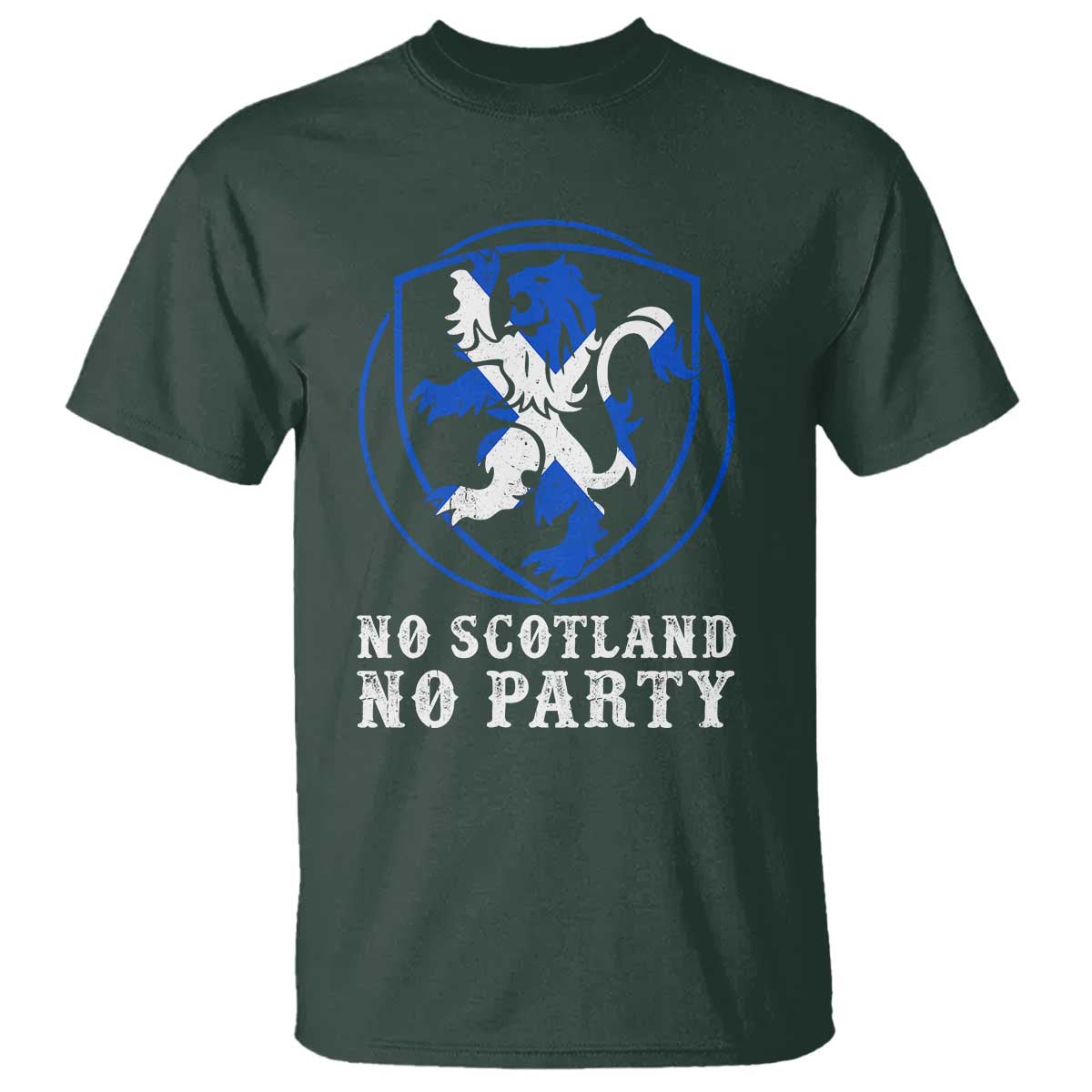 No Scotland No Party Distressed Shield Saltire Cross T Shirt Vintage Football Fans Game Day