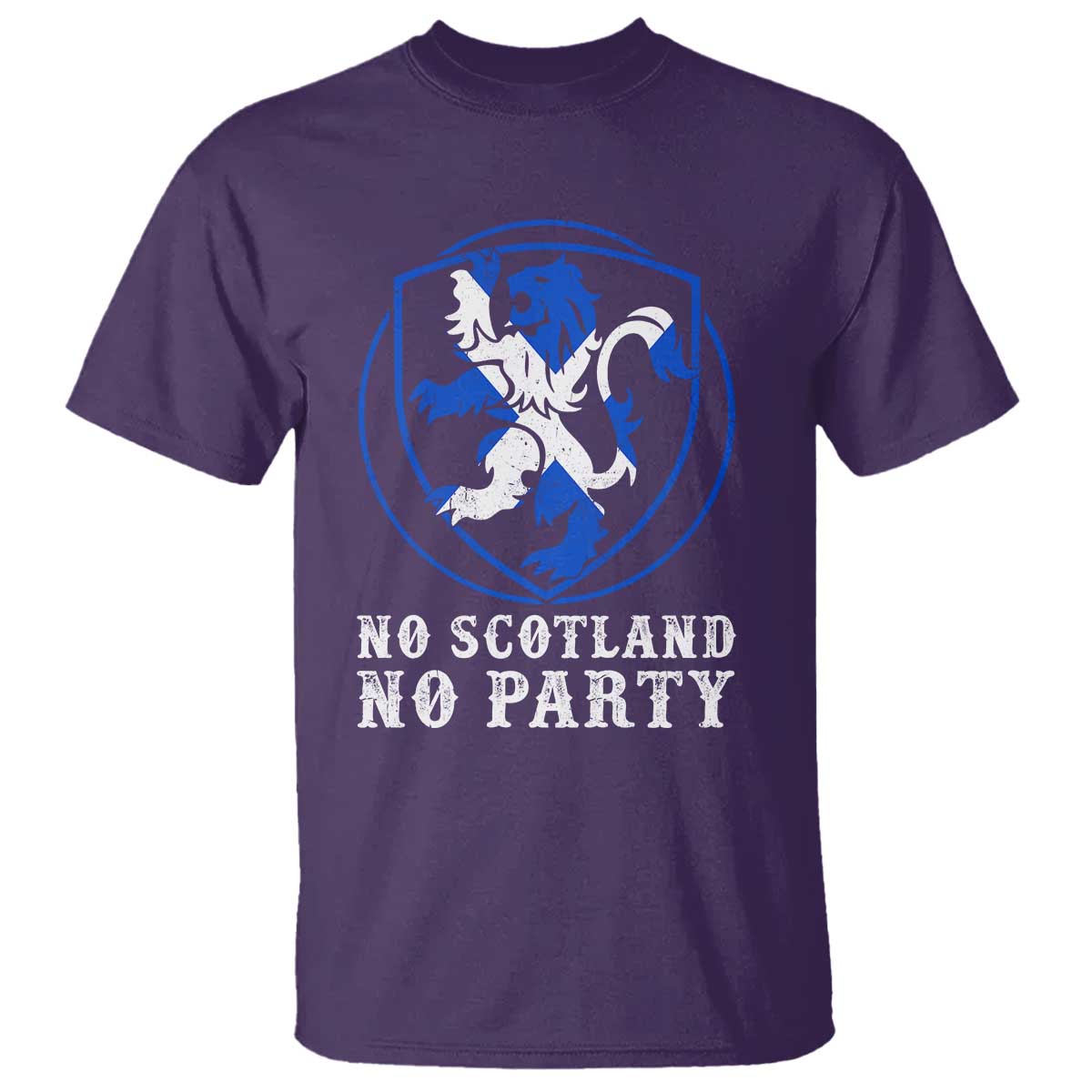 No Scotland No Party Distressed Shield Saltire Cross T Shirt Vintage Football Fans Game Day