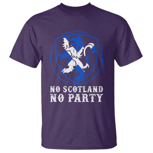 No Scotland No Party Distressed Shield Saltire Cross T Shirt Vintage Football Fans Game Day