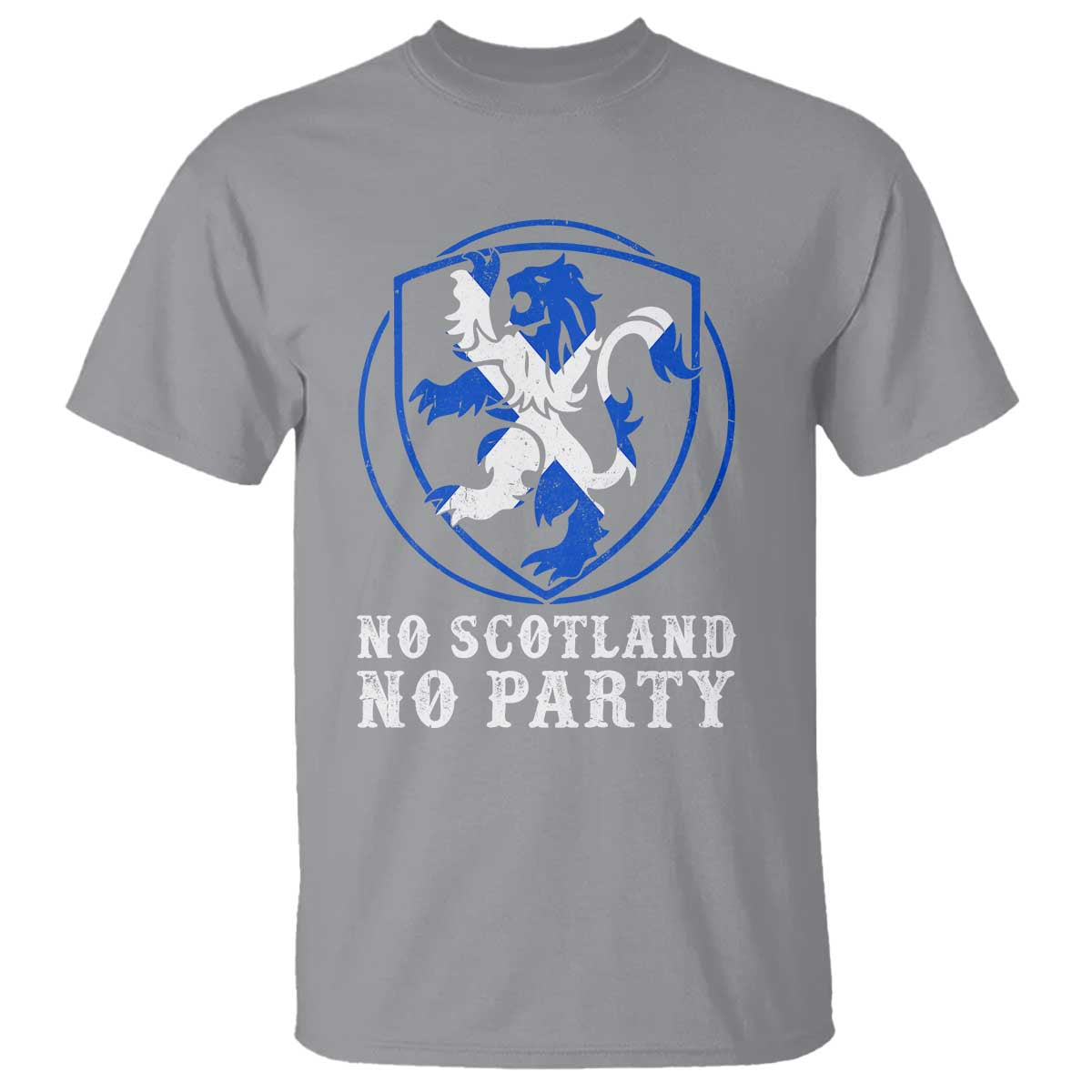 No Scotland No Party Distressed Shield Saltire Cross T Shirt Vintage Football Fans Game Day