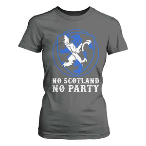 No Scotland No Party Distressed Shield Saltire Cross T Shirt For Women Vintage Football Fans Game Day