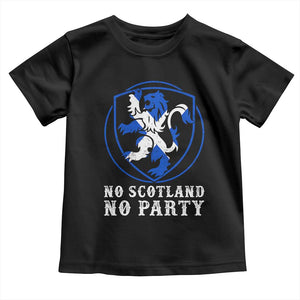 No Scotland No Party Distressed Shield Saltire Cross Toddler T Shirt Vintage Football Fans Game Day
